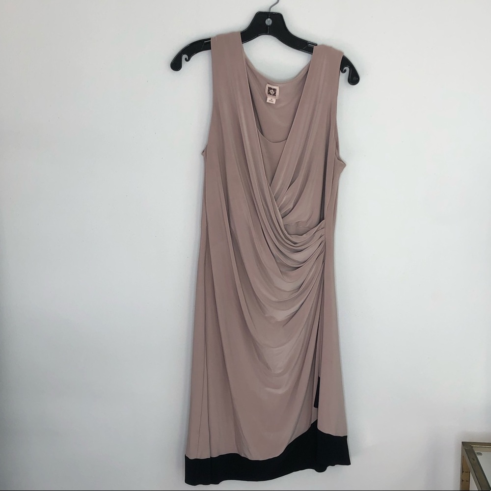 ANNE KLEIN Cafe Draped Jersey Dress, 14